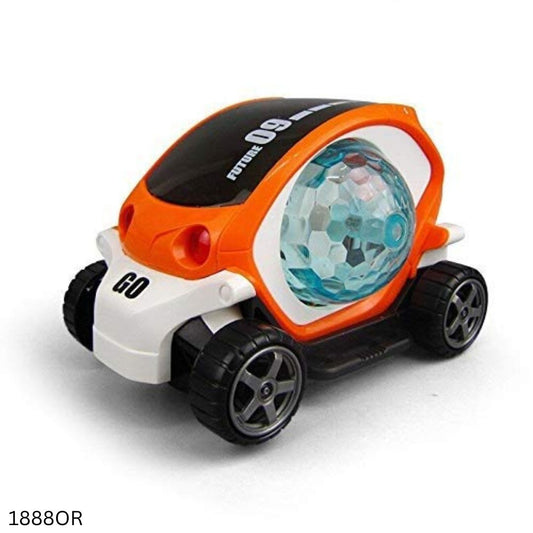 09 Future Musical & Light Stunt Car Toy - Orange