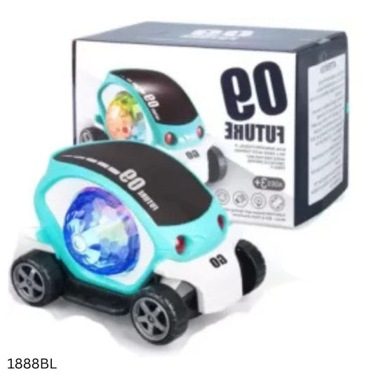 09 Future Musical & Light Stunt Car Toy - Blue
