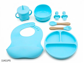 BPA Free Baby Silicone Feeding Set 8pcs - Paste