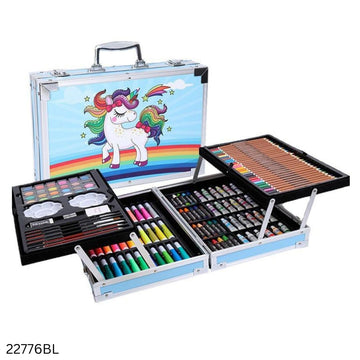 145 Piece Unicorn Drawing & Painting Art Set - Blue