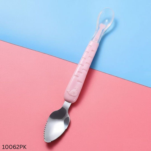 2 in 1 Double Head Fruit Spoon - Pink