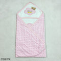 Baby Premium Hooded Cap Towel Dot Fabric - Pink