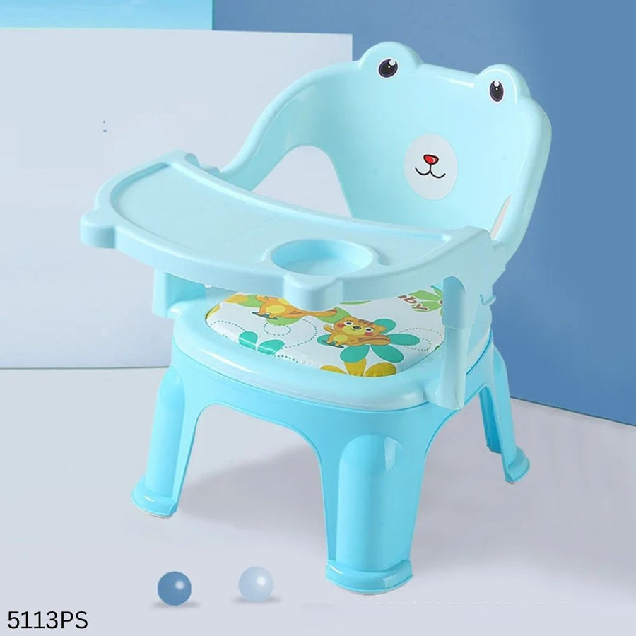 Cute Baby Feeding Chair with Soft Seat & Removable Tray - Paste