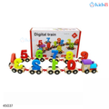 Wooden Number Digital Magnetic Train Toys Colorful Building Blocks