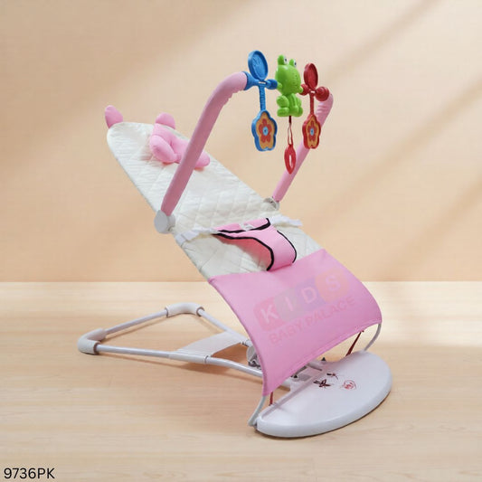 Premium Musical Bouncer Chair with Toy - Pink