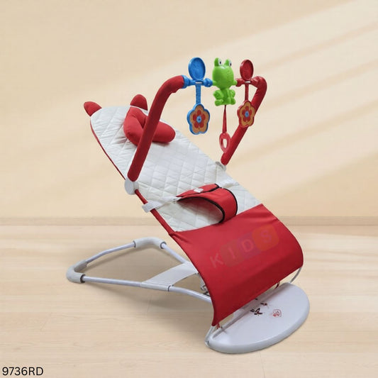 Premium Musical Bouncer Chair with Toy - Red