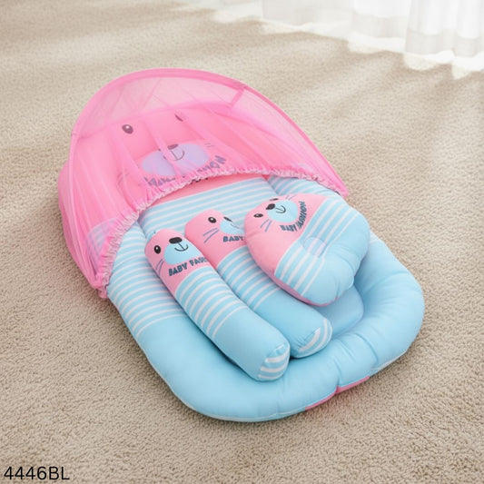 Baby Bedding Set With Mosquito Net - Paste