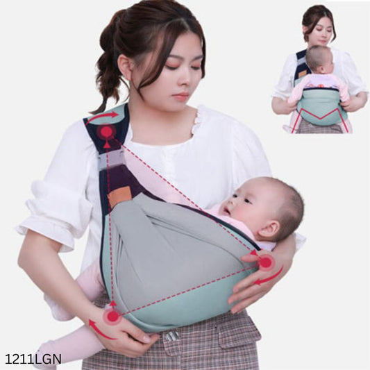 Adjustable Shoulder Sling Baby Carrier Bag - Lime Green