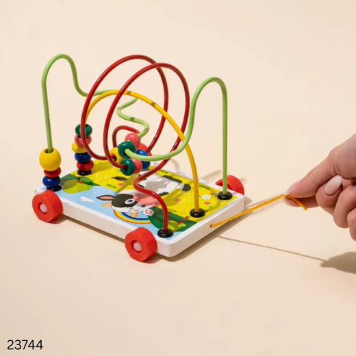 Animal Trailer Circle the Bead Wooden Toy For Kids