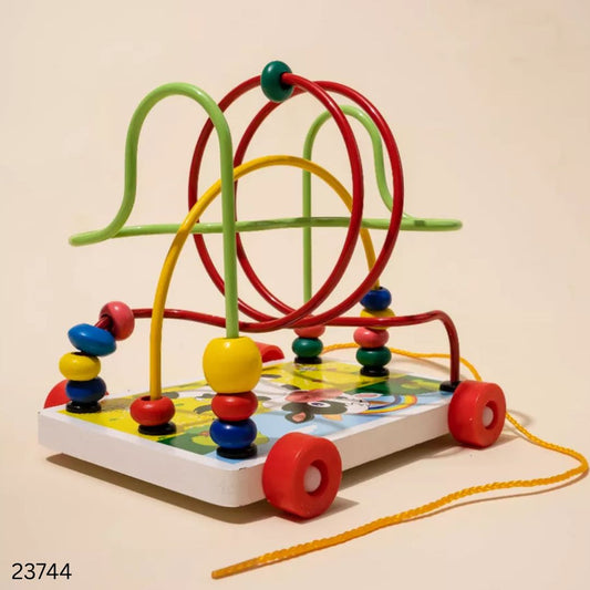 Animal Trailer Circle the Bead Wooden Toy For Kids