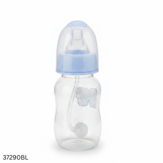 Apple Bear Plastic Feeder 150ml - Blue