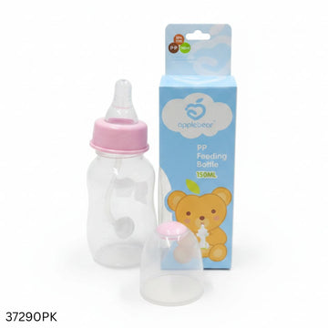 Apple Bear Plastic Feeder 150ml - Pink