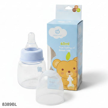 Apple Bear Plastic Feeder 60ml - Blue