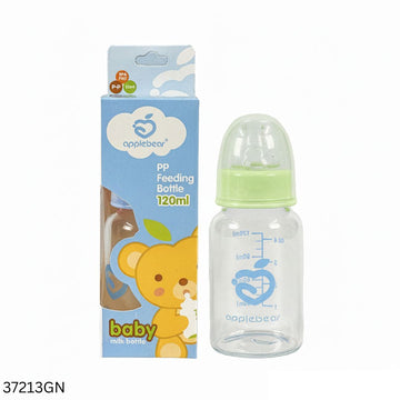 Apple Bear Baby Glass Feeder 120ml - Green