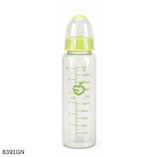 Apple Bear Baby Glass Feeder 200ml - Green