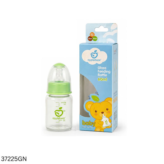 Apple Bear Baby Glass Feeder 60ml - Green