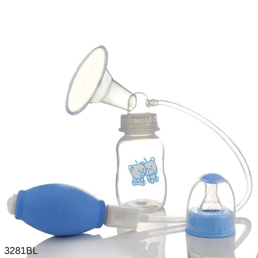 Apple Bear Manual Breast Pump - Blue