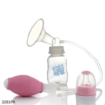 Apple Bear Manual Breast Pump - Pink