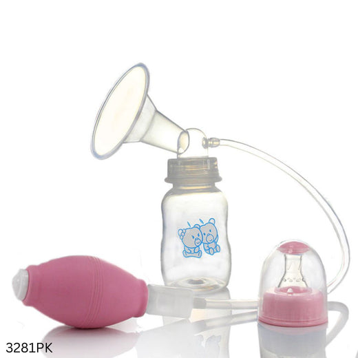 Apple Bear Manual Breast Pump - Pink