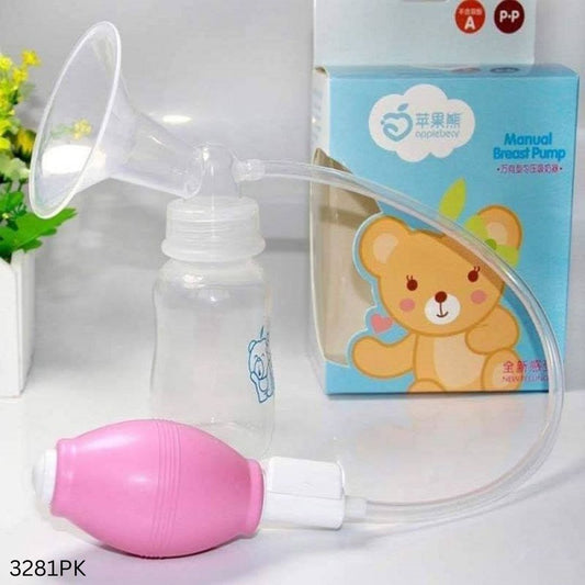 Apple Bear Manual Breast Pump - Pink