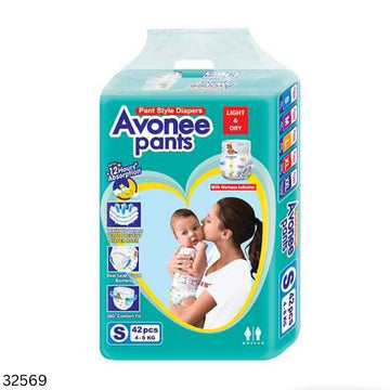 Avonee Baby Pant Diaper 42 Pieces Small Size (4-8kg)