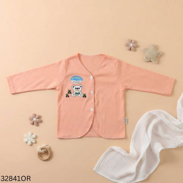 Baby Full Sleeve One Colour Cotton Nima - Orange