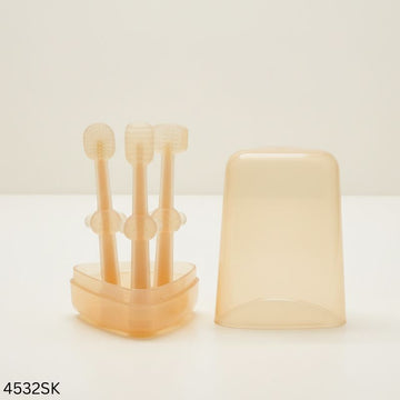 Baby Teeth Oral Care Silicone Toothbrush - 3pcs - Skin