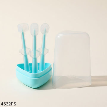Baby Teeth Oral Care Silicone Toothbrush - 3pcs - Paste