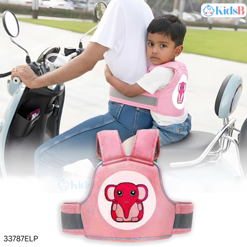 Baby Bike Safety Belt 3 Point Adjustable Strap - Elephant