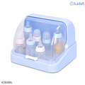 Baby Bottle Drying Rack Storage Box with Dustproof Cover – Blue