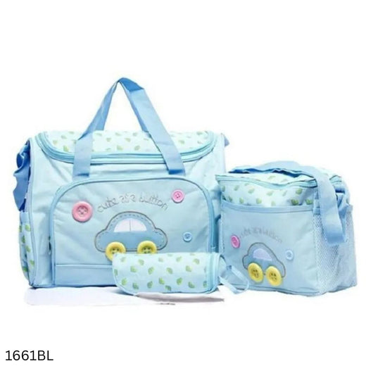 Baby Diaper Travel Bag Set - 3Pcs - Blue