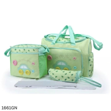 Baby Diaper Travel Bag Set - 3Pcs - Green