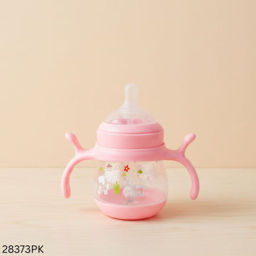 Baby Fedder & Mum Pot with Handle 180ml - Pink