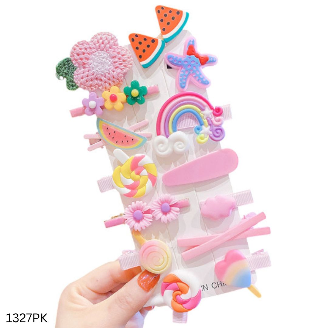 Baby Hair Clip 14pcs - Pink