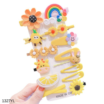 Baby Hair Clip 14pcs - Yellow