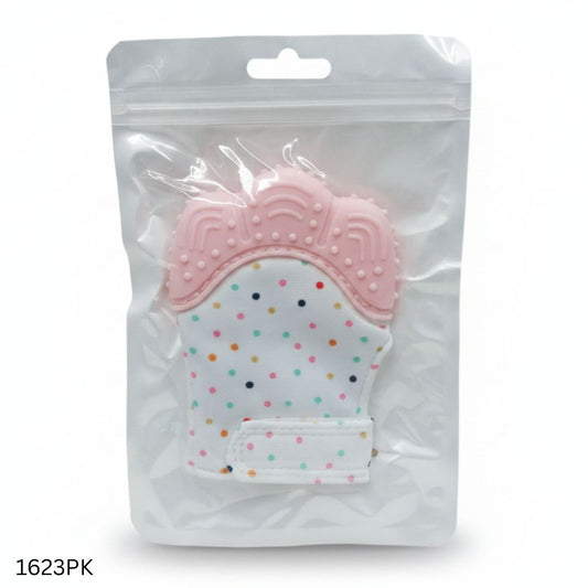 Baby Hand Teether Gloves 1pcs - Pink