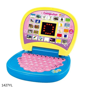 Baby Mini Learning Laptop With LED Display and Music - Yellow