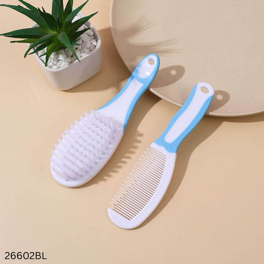 Baby Smile Soft Hair Brush & Comb Set - Blue