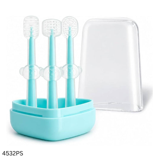 Baby Teeth Oral Care Silicone Toothbrush - 3pcs - Paste