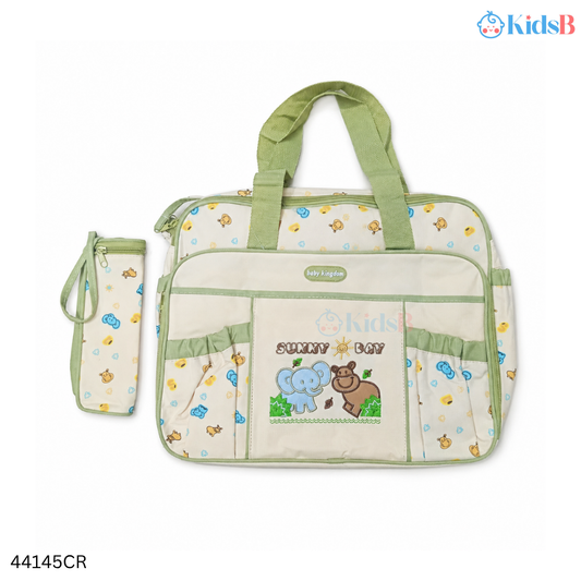 Baby Accessories & Diaper Bag, Large with Mat & Feeder Cover – Cream