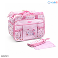 Baby Accessories & Diaper Bag, Large with Mat & Feeder Cover – Pink