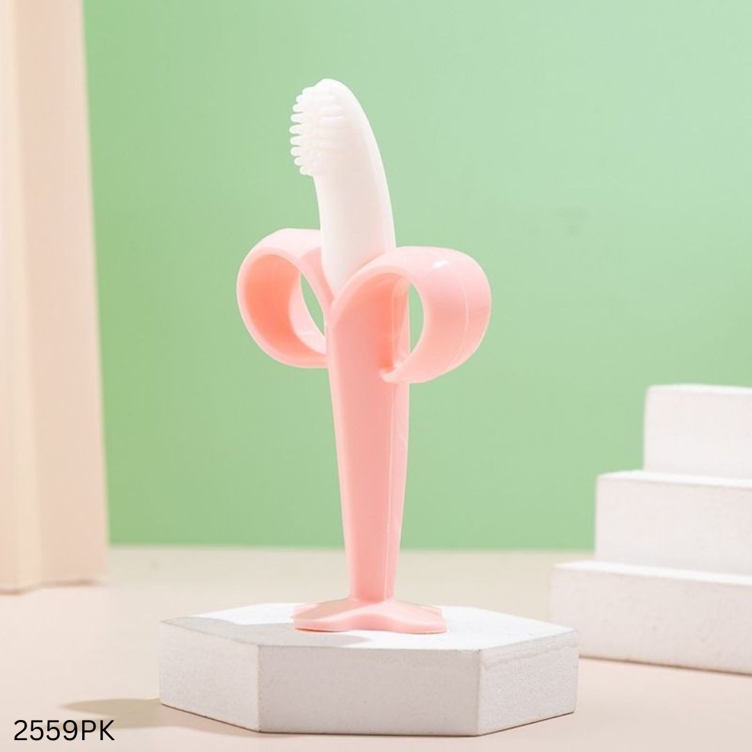 Banana Shape Baby Teether - Pink