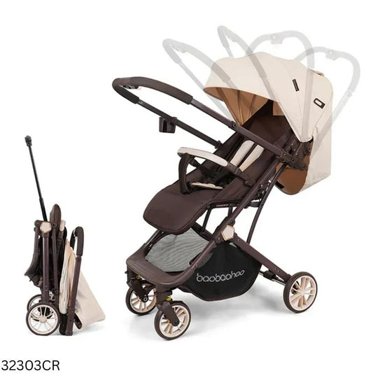 Baobaohao Y8 2-Way Facing Baby Stroller Lightweight and Foldable Stroller - Cream