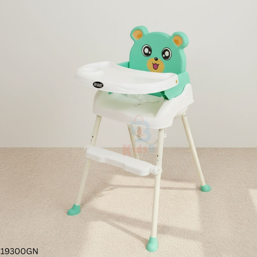 Baobaohao Foldable Adjustable Height Baby Dining Chair - Green