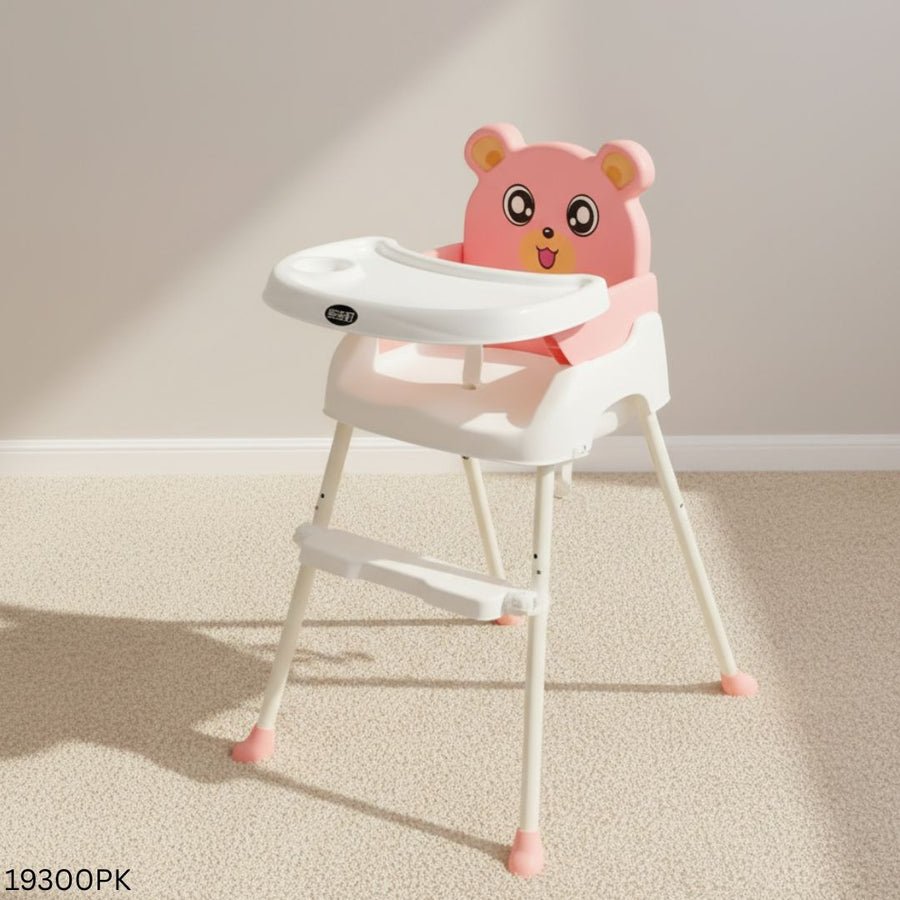 Baobaohao Foldable Adjustable Height Baby Dining Chair - Pink