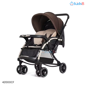 Baobaohao C3 Pram Baby Stroller with Rocking Mode & Adjustable Backrest - Coffee