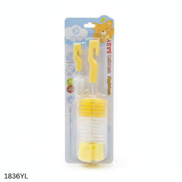 Bottle & Nipple Cleaner Brush Set 2pcs - Yellow