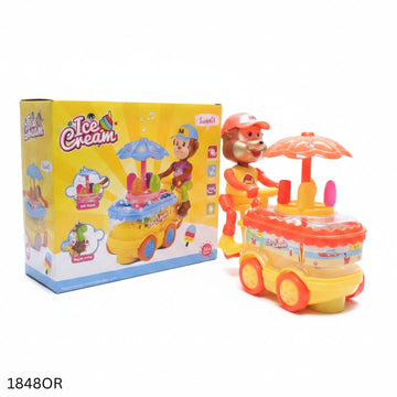 Cartoon Ice Cream Bicycle Van Toy for Children - Orange