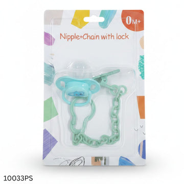 Cartoon Shape Pacifier With Clip - Paste