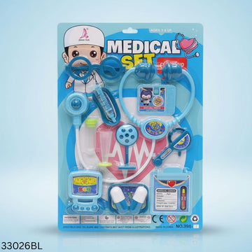 Children Medical Checkup Doctor Set Toy - Blue